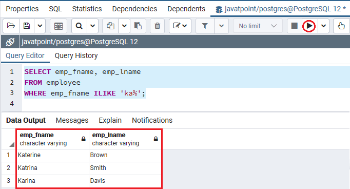 POSTGRESQL - Uso do IN, LIKE e ILIKE